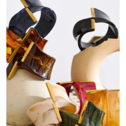 Alternative view of 62mm Exclusive Design Multi-Color Acrylic Acetic Acid Wide Bracelet/Bangle