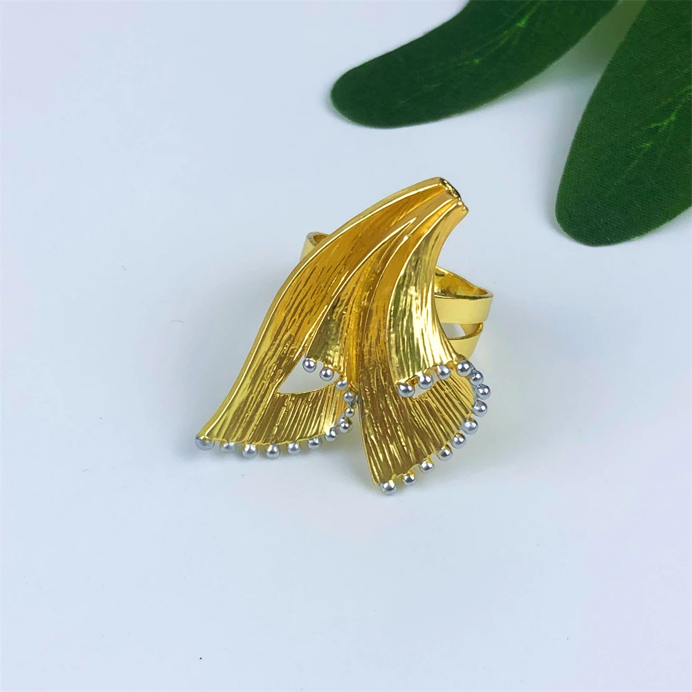 Italian 18K Gold Plated Two-Tone Jewelry Set for Women (4-Piece) - Image 5