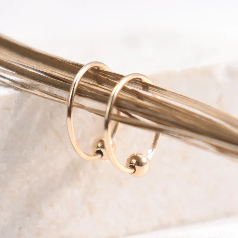 14K Gold Filled 12mm Hoop Earrings - Image 4