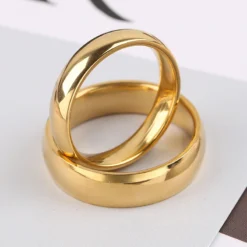 Alternative view of Smooth Stainless Steel Ring for Women and Men