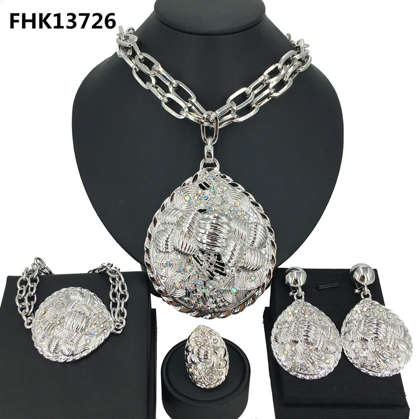 Brazilian Dubai Italian Gold Plated Jewelry Set - Image 7