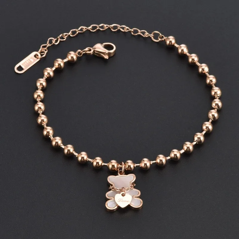3-Piece Bear Charm Stainless Steel Jewelry Set - Image 20