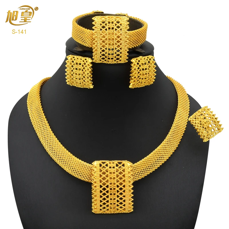 Dubai Gold Necklace & Bracelet Set – Ethiopian Arabic Charm Choker - Image 12
