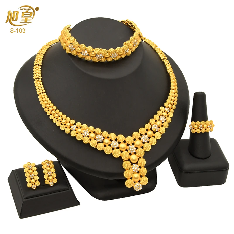 Dubai Gold Necklace & Bracelet Set – Ethiopian Arabic Charm Choker - Image 9