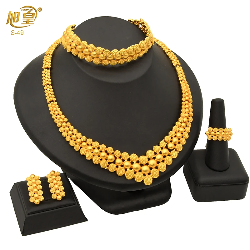 Dubai Gold Necklace & Bracelet Set – Ethiopian Arabic Charm Choker - Image 11