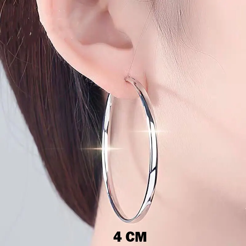 18K Gold Plated Hoop Earrings For Women 925ng Silver - Image 20